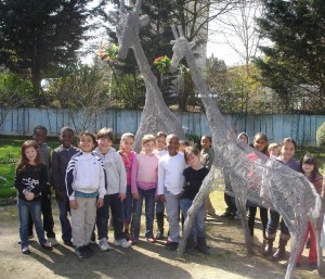 la classe CE1B à la Maison des arts
