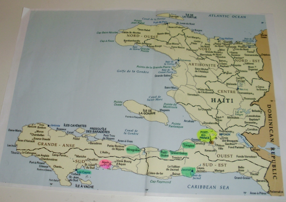 La carte d'Haïti