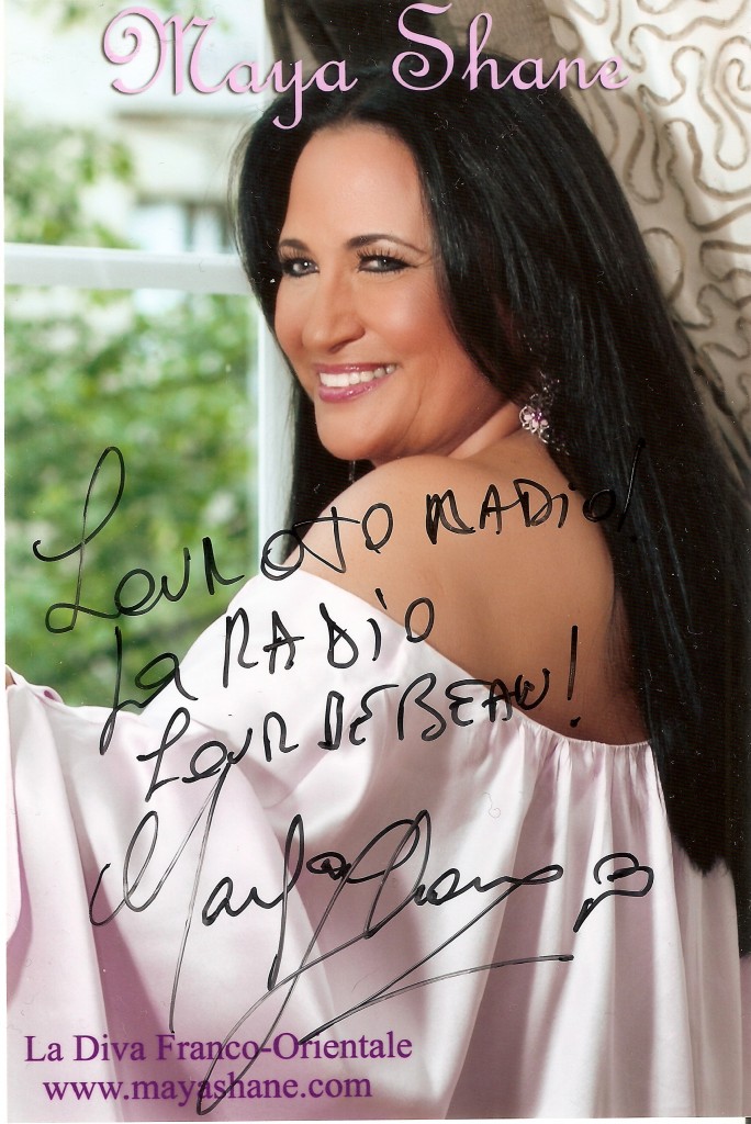 Autographe de Maya Shane pour Otoradio