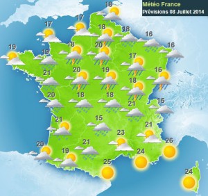 météo carte de france