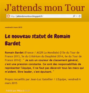 Le blog J'attends mon tour de Philippe Lorette