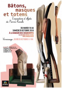 L'affiche de l'Exposition "Bâtons, masques et totems"